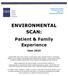 ENVIRONMENTAL SCAN: Patient & Family Experience. June 2013