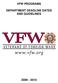 VFW PROGRAMS DEPARTMENT DEADLINE DATES AND GUIDELINES