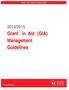 2014/2015. Grant in Aid (GIA) Management Guidelines
