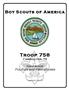 Boy Scouts of America. Troop 758. Carrollton, TX. Handbook: Policies and Procedures