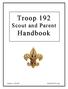 Troop 192 Scout and Parent. Handbook