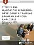 TITLE IX AND MANDATORY REPORTING: DEVELOPING A TRAINING PROGRAM FOR YOUR EMPLOYEES
