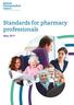Standards for pharmacy professionals. May 2017