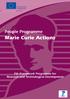 People Programme. Marie Curie Actions. 7th Framework Programme for Research and Technological Development