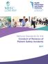 National Standards for the Conduct of Reviews of Patient Safety Incidents