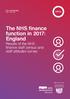 HFMA briefing May The NHS finance function in 2017: England Results of the NHS finance staff census and staff attitudes survey