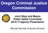 Oregon Criminal Justice Commission Joint Ways and Means Public Safety Committee Agency Presentation