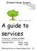 A guide to services Telephone: (01900)