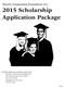 2015 Scholarship Application Package