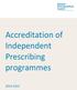 Accreditation of Independent Prescribing programmes
