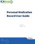 Personal Medication Record User Guide. Version 1.0.0