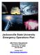 Jacksonville State University Emergency Operations Plan JSU Police Department 700 Pelham Road North Jacksonville, AL