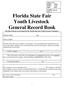 Florida State Fair Youth Livestock. General Record Book