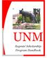 UNM. Regents Scholarship Program Handbook