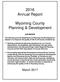 2016 Annual Report. Wyoming County Planning & Development