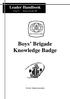 Boys Brigade Knowledge Badge
