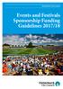 Christchurch City Council. Events and Festivals Sponsorship Funding Guidelines 2017/18