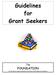 Guidelines for Grant Seekers