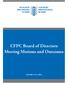CFPC Board of Directors Meeting Motions and Outcomes