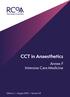 CCT in Anaesthetics. Annex F Intensive Care Medicine. Edition 2 August 2010 Version 1.8