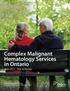 Complex Malignant Hematology Services in Ontario June 2017 Year in Review