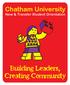 Chatham University New & Transfer Student Orientation