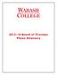 WABASH COLLEGE Board of Trustees Photo Directory