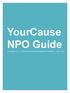 YourCause NPO Guide YourCause, LLC CSRconnect Employee Engagement Platform June 2014