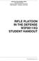 RIFLE PLATOON IN THE DEFENSE W3F0011XQ STUDENT HANDOUT