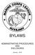BYLAWS ADMINISTRATIVE PROCEDURES AND ENCLOSURES
