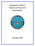 Department of Defense Charge Card Task Force Status Report