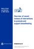 State of Food and Nutrition in NSW Series Overview of recent reviews of interventions to promote and support breastfeeding