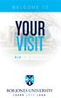 WELCOME TO YOUR VISIT BJU AT A GLANCE