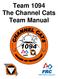 Team 1094 The Channel Cats Team Manual