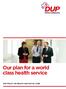 Our plan for a world class health service