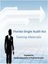 Florida Single Audit Act Training Materials