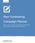 Peer Fundraising Campaign Planner