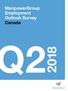 ManpowerGroup Employment Outlook Survey Canada