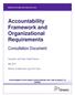 Accountability Framework and Organizational Requirements
