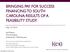 BRINGING PAY FOR SUCCESS FINANCING TO SOUTH CAROLINA: RESULTS OF A FEASIBILITY STUDY