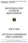 MICROBIOLOGY CLINICAL MENTORSHIP