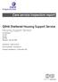 QXHA Sheltered Housing Support Service Housing Support Service 45 Firhill Road Maryhill Glasgow G20 7BE Telephone: