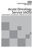 Acute Oncology Service (AOS) Information for patients, relatives and carers