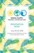SIGMA KAPPA NATIONAL CONVENTION 2018 REGISTRATION BOOK. June 20-23, Sawgrass Marriott Golf Resort and Spa Ponte Vedra Beach, Florida