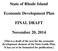 State of Rhode Island. Economic Development Plan FINAL DRAFT. November 20, 2014