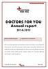 DOCTORS FOR YOU Annual report