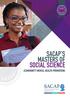 SACAP S MASTERS OF SOCIAL SCIENCE (COMMUNITY MENTAL HEALTH PROMOTION)