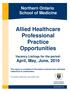 Northern Ontario School of Medicine. Practice Opportunities Allied Healthcare Professional Practice Opportunities
