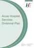 [Type text] Acute Hospital Services Divisional Plan