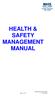 HEALTH & SAFETY MANAGEMENT MANUAL